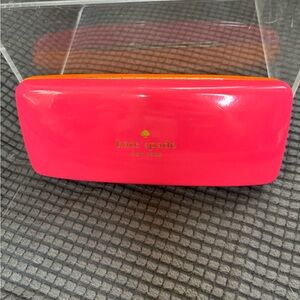 Kate Spade Bold Pink/Orange Glasses Case